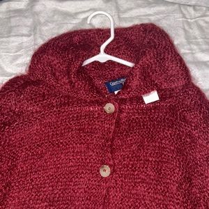 Maroon mohair wool sweater